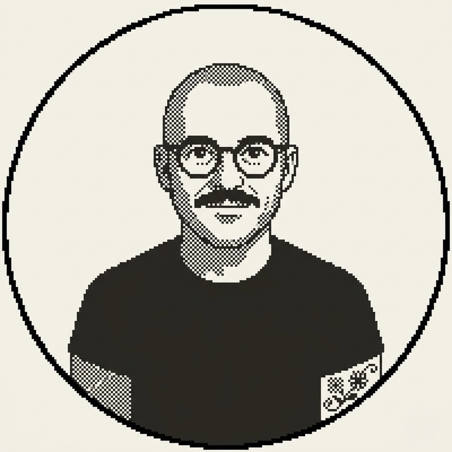 Pixel-art portrait of Seb Lathangue